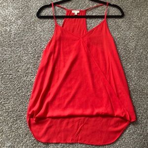 Red Flowy See Through Tank Top